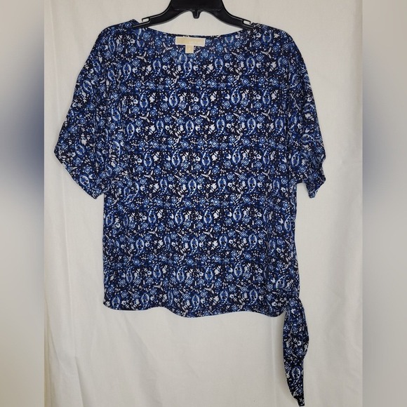 Michael Kors Women's Short Sleeve Paisley‎ Top Blouse - Picture 2 of 5